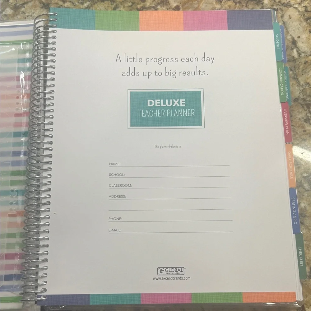 Colorful Teacher Planner/Organizer - NWT